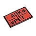 MEIKAI Set of 2 Service Dog /Ask to Pet/K9 Dog Embroidered Tactical Morale Velcro Patch Badge for Dog Harness & Vest (Ask to Pet orange)