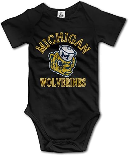 Black Baby's University Of Michigan Vault Wolverine Romper Jumpsuit