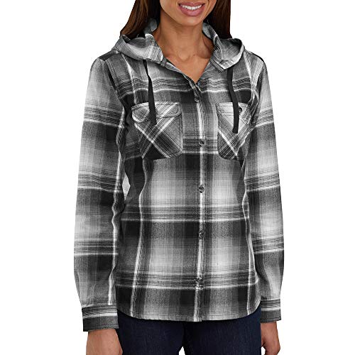 hooded flannel shirt womens
