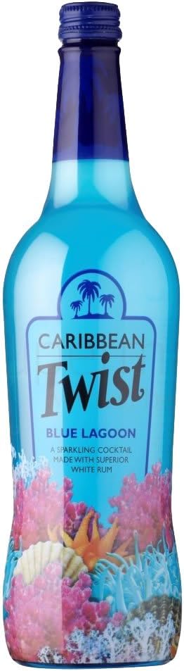 Caribbean Twist Blue Lagoon Cocktail Pre Mixed Drink (6 x 700ml Bottles)
