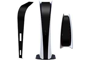 ZJRUI PS5 Console Middle Skin, Integral PS5 Digital Edition Host Middle Strip Sticker, Console Center Part Protection Strip Film, PS5 Middle Sticker Accessories Durable Scratch Resistant (Black)