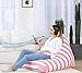 Aubliss Stuffed Animal Storage Bean Bag Chair - Plush Animal Toy Organizer for Kids, Girls and Children | Extra Large | 23 Inch Long YKK Zipper | Premium Cotton Canvas