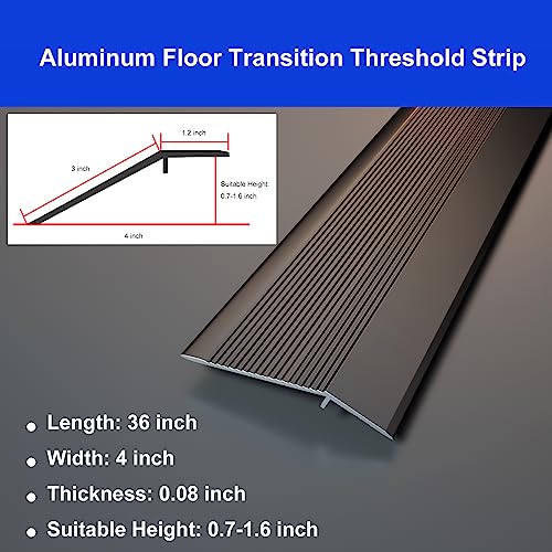 Aluminum Floor Transition Threshold Strip, 36 Inch Threshold Ramps For