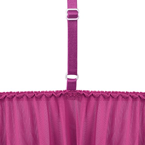 DotVol Women Plus Size Lingerie Vintage Lace Sparkly Sequin Transparent Babydoll Sleepwear(US L/Tag XL, Rose Red) - Thumbnail 5