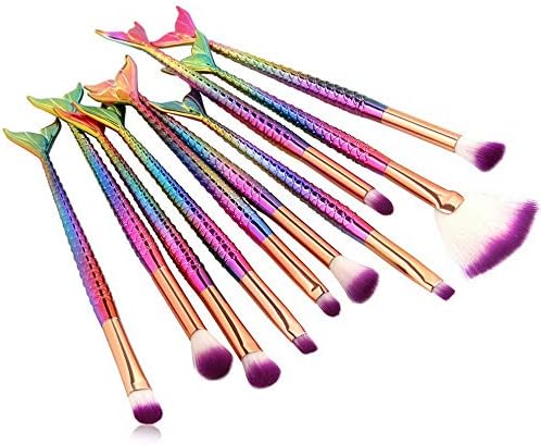 Kaputar 1-22PCS Pro Makeup Brushes Set Foundation Blush Face Powder Eye Shadow Brush CA | Model MKPBRSH - 249 | 10PCS Multicolor A