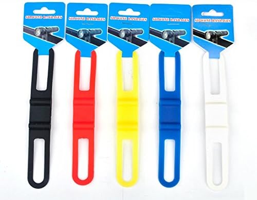 Boxtree Silicone Band Flash Light Flashlight Phone Strap Tie Ribbon MTB Cycling Bicycle Mount Holder(Pack of 5)