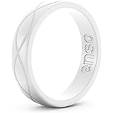 Enso Rings Women’s Infinity Silicone Wedding Ring – Hypoallergenic Wedding Band for Ladies – Comfortable Band for Active Lifestyle – 4.5mm Wide, 1.5mm Thick