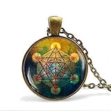 Metatron's Cube Pendant, Sacred Geometry Jewelry, Metatrons Cube, Geometric Necklace, Jewelry for Men
