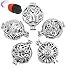 5pcs Mix Style 30mm Stainless Steel Tone Alloy Locket Essential Oil Aromatherapy Diffuser Pendant Charms Necklace