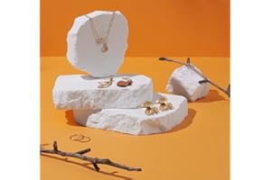 IPROTECH 4PCS Original Design Product Photography Backdrop Irregular Aromatherapy Gypsum Photo Props for Food Jewelry Cosmetic Makeup Photoshoot