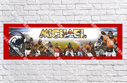 Amazon Com Personalized Denver Broncos Banner Includes Color