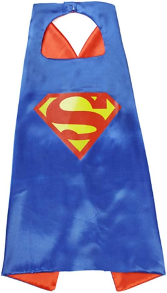 Boys & Girls Capes and Masks Dress up Costumes, 70*70cm Double-sided Satin Party Favors Set ( blue)