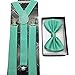 Awesome Teal Mint Green Wedding Accessories Adjustable Bow Tie & Suspenders