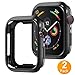 [2Pack] Tensea Compatible for Apple Watch SE 2022 Series 4 5 6 SE Case Protector 44mm, 2 Pack Ultra-Thin Protective Bumper Soft Flexible TPU Cover Replacement for iwatch Case Series 4 5 6 SE (Black)