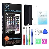 LYESS LCD Touch Screen Digitizer Replacement for iPhone 7 4.7 Inch -Black with 3D Touch Frame Assembly, Repair Tools Kit and Instructions
