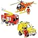 Fireman Sam Deluxe Friction Rescue Jupiter, Helicopter & Rescue Vehicle Set