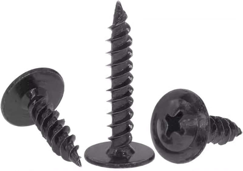 FandWay M4.2x16mm Wafer Head Self-Tapping Screws 100 pcs Black