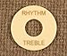 Everenty Toggle Switch washer Rhythm / Treble Ring - ON-OFF, Quick Connect, Creme/Gold