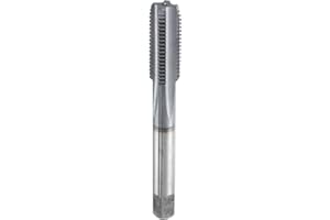 HARFINGTON M12x1.5 Metric Thread Tap 6542 Cobalt High-Speed Steel TiCN Coated Plug Tap Right Hand Straight Flutes Screw Threa