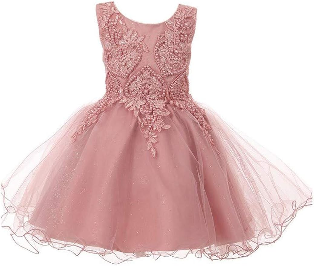 dusty rose baby dress