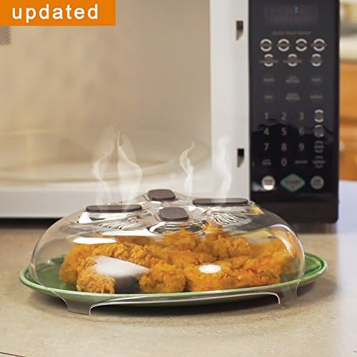 Magnetic Microwave Hover Splatter guard Cover,Prime Microwave Splatter Lid Anti-Sputtering Cover with Steam Vents 11.5 Inch