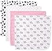 Gerber Baby-Girls Newborn 4 Pack Flannel Blanket Dalmation, Pink, One Size