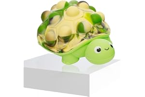 Anboor Pop Fidget Toys, 3D Silicone Turtle Push Bubbles Sensory Toy Pop Stress Ball Anxiety Stress Reliever Toy for Autism Early Education