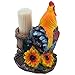 Farm Rooster and Old Fashioned Water Pail Toothpick Holder Set Figurine in Country Kitchen or Bar Chicken Decor, Sculptures and Statuettes and Rustic Gifts for Farmers