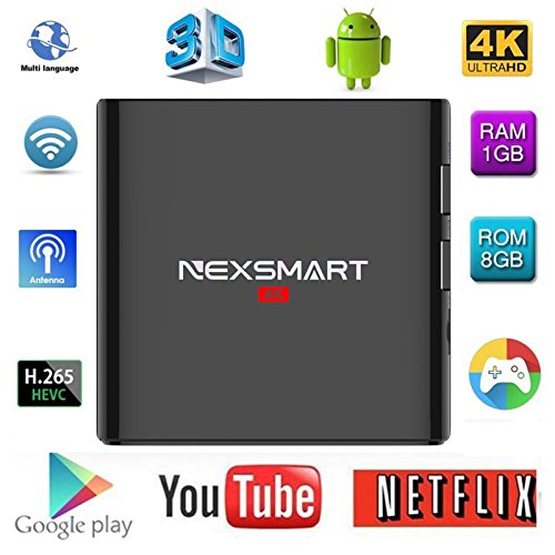 Preyda NEXSMART D32 4K Android TV Box, Android 5.1 Support 4K Ultra HD TV with Rockchip RK3229 Quad-core 2.4G Wi-Fi 1GB + 8GB