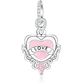 BIZK 925 Sterling Silver Charms Fits Bracelets and Necklaces Charms for Women Fashion Jewelry for Women, Lover, Mother and Friend