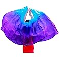 Nimiman Women 100% Real Silk Belly Dance Veils Dancing Hand Scarves Gradual Color Adult Size