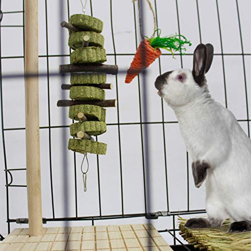 Hamiledyi Bunny Wooden Scratch Board Feet Pad,Rabbit Chew Toys Teeth