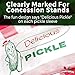 Durable, Retro Design 6.5 in Dill Pickle Bag 200 Pack. Turn Your Party into a Carnival with Classic Vintage Paper Snack Sacks That Keep Pickles Fresh. Mess-Free Bags for Fundraiser or Concession Stand