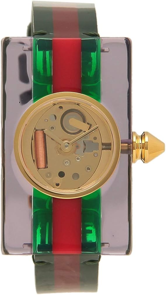Amazon グッチ 時計 レディース ヴィンテージウェブ 34mm クォーツ ゴールド グリーン レッド Ya 並行輸入品 レディース腕時計 腕時計 通販