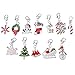 Souarts Mixed Christmas Charms Pendants for Necklace Making (20pcs clip on charms)