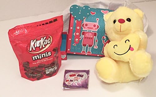 Valentine's Loving Mailbox Delivery- Kit Kat Minis, Emoji Plush Teddy, and Specialized Balloon (Bots)- (Plush Emoji bears vary)
