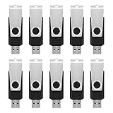 KEXIN Bulk USB Drive 20pcs 256MB USB Flash Drives Flash Drive Thumb Drive Bulk Flash Drives Swivel USB 2.0 (256MB, 20PCS, Black)