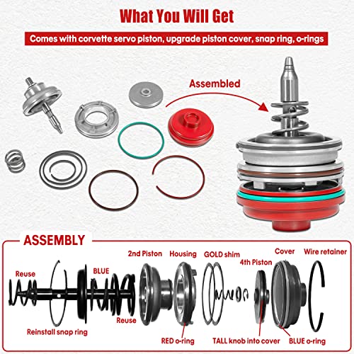 Corvette Servo For 700R4 & 4L60E Transmissions - 2-4 Band Servo With O-Rings