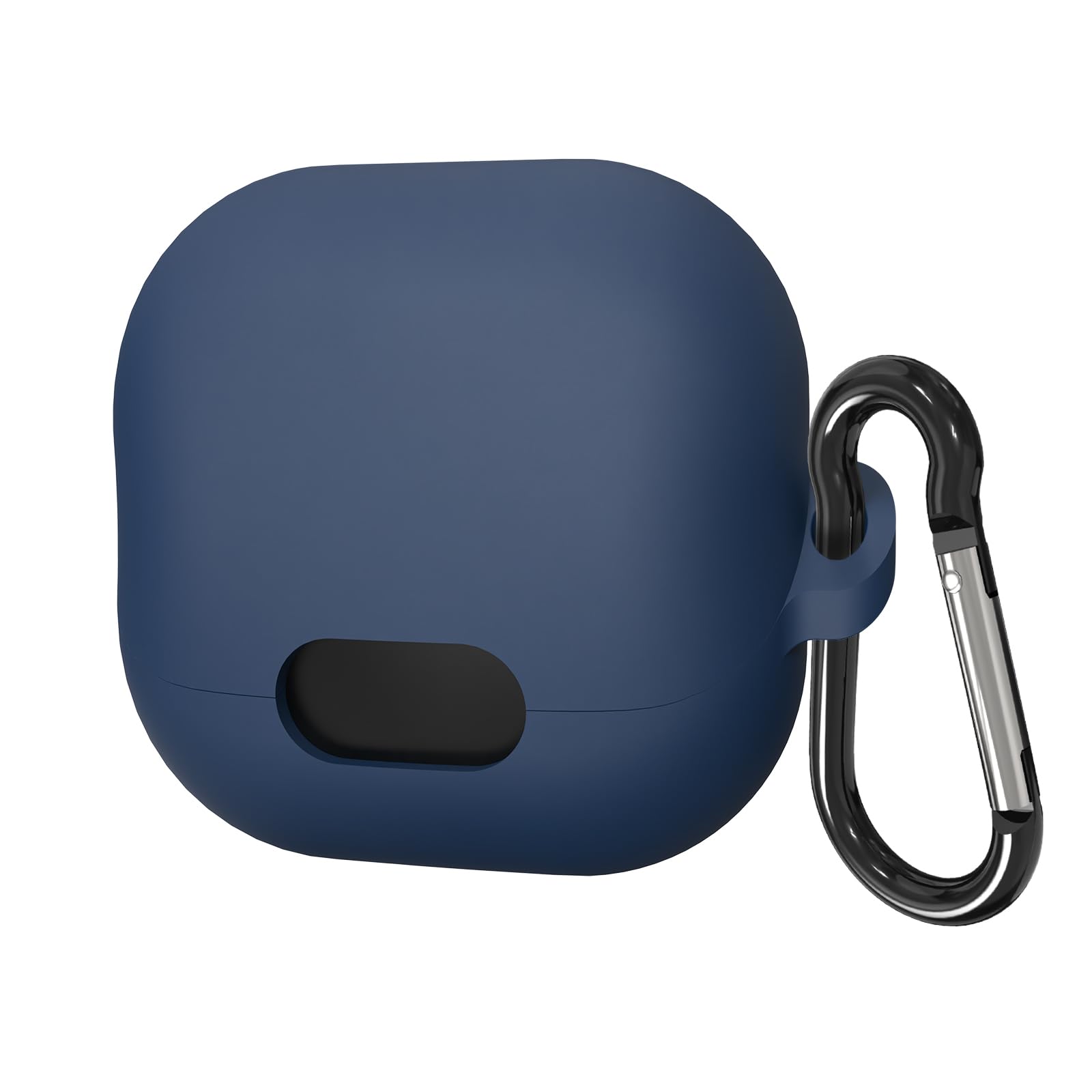 Geekria Silicone Case Cover Compatible with Soundcore by Anker Liberty 4 NC True Wireless Earbuds, Protective Earphones Skin with Keychain Hook, Charging Port Accessible (Blue)