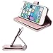 UrbanDrama iPhone 6 Plus Case, iPhone 6S Plus Wallet Case, Glitter Shiny Faux Leather Magnetic Closure Credit Card Slot Cash Holder Protective Case for iPhone 6 Plus, iPhone 6S Plus 5.5 Inch Rose Gold