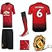 Manchester United Pogba Lukaku Alexis 2018 19 Kid Replica Jersey Kit : Shirt, Short, Socks, Bag, PVC Key (Please Check Sizing Measurements!!!)