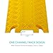 Pyle Heavy Duty Cable Protection Ramp Cover - Single Channel, Supports 11,000 lbs, Durable Hose & Cord Floor Track Concealer for Indoor/Outdoor Use, 39.4”x5.11”x0.78”, Yellow (PCBLCO101)