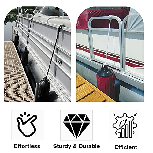 Boat Bumper Clips, Pontoon Boat Fender Clips for Docking, Pontoon Boat Square Rail Fender