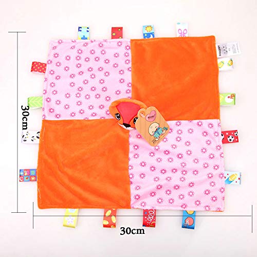 Baby Comfort Towel Soft Stuffed Animal Plush Security Blanket Soothing Kids Toy (B)