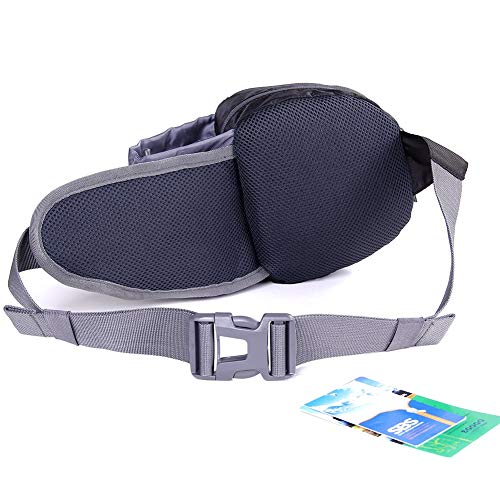 EGOGO Travel Sport Waist Pack Fanny Pack Bum Bag Hiking Bag with Water Bottle Holder S2209 (Black)