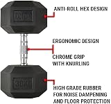 Fashion Thirsty Northern Hex Dumbbell Set Rubber Weights 2.5kg-30kg Pairs view 3