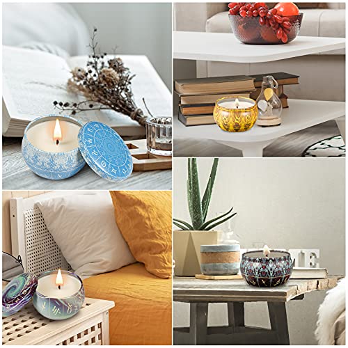 Scented Candles Gifts Set, 12 Constellations Jar Candles Set for Valentines Day Gifts, Candles for Home Scented with Portable Travel Tin, Candles Gifts for Women, Mother\'s Day, Birthday