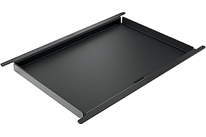 Ninja FlexFlame Upgrades Premium Full Griddle, Professional-Grade Carbon Steel Full-Size Griddle Plate with Grease Drain, Rust-Resistant, Even Heat, Compatible with Ninja FlexFlame, XSKFULGRIDLE