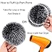 DIY 12pcs Faux Fox Fur Pom Pom Balls for Knitting Hat, Attachable Pompom Balls, Work Great with Knitting Loom