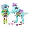 Cave-Club-Rockelle-Tyrasaurus-Doll-Figure Cave Club Rockelle Doll and Tyrasaurus Dinosaur Pal Playset with Accessories, Gift for 4 Year Olds and up